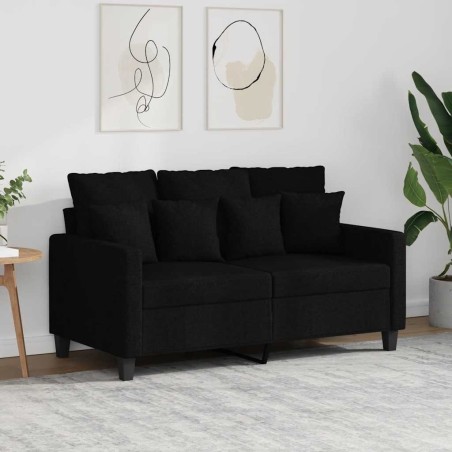Canapé à 2 places Noir 120 cm Tissu 627327627327