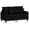 Canapé à 2 places Noir 120 cm Tissu 627327627327