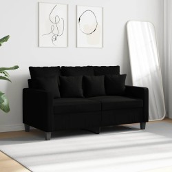 Canapé à 2 places Noir 120 cm Tissu 627327627327