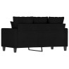 Canapé à 2 places Noir 120 cm Tissu 627327627327