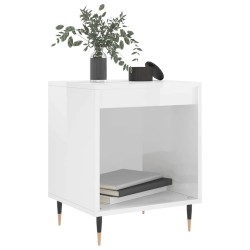 Tables de chevet 2 pcs blanc brillant 40x35x50 cm 627330627330