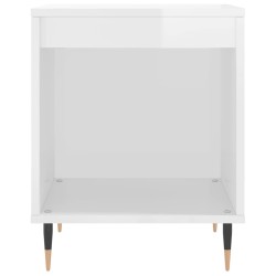 Tables de chevet 2 pcs blanc brillant 40x35x50 cm 627330627330