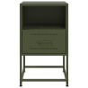 Tables de chevet 2 pcs vert olive 36x39x60,5 cm acier 627332627332