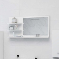 Miroir de salle de bain blanc 90x10,5x45 cm bois d’ingénierie 627334627334