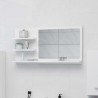 Miroir de salle de bain blanc 90x10,5x45 cm bois d’ingénierie 627334627334