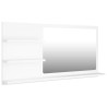 Miroir de salle de bain blanc 90x10,5x45 cm bois d’ingénierie 627334627334
