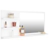 Miroir de salle de bain blanc 90x10,5x45 cm bois d’ingénierie 627334627334