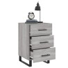 Table de chevet sonoma gris 40x40x66 cm bois d'ingénierie 627335627335