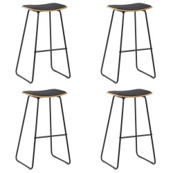 Tabourets de bar lot de 4 noir similicuir 627337627337