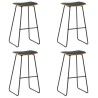 Tabourets de bar lot de 4 noir similicuir 627337627337