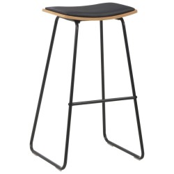 Tabourets de bar lot de 4 noir similicuir 627337627337