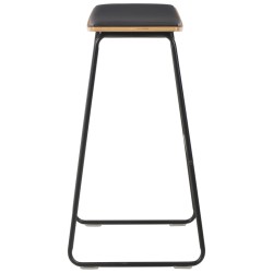 Tabourets de bar lot de 4 noir similicuir 627337627337
