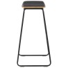 Tabourets de bar lot de 4 noir similicuir 627337627337