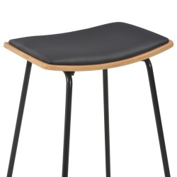 Tabourets de bar lot de 4 noir similicuir 627337627337
