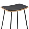 Tabourets de bar lot de 4 noir similicuir 627337627337
