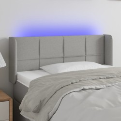 Tête de lit à LED Gris clair 103x16x78/88 cm Tissu 627339627339