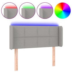 Tête de lit à LED Gris clair 103x16x78/88 cm Tissu 627339627339