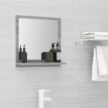 Miroir de bain Sonoma gris 40x10,5x37 cm Bois d'ingénierie 627340627340