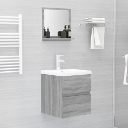 Miroir de bain Sonoma gris 40x10,5x37 cm Bois d'ingénierie 627340627340