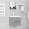 Miroir de bain Sonoma gris 40x10,5x37 cm Bois d'ingénierie 627340627340