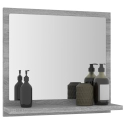 Miroir de bain Sonoma gris 40x10,5x37 cm Bois d'ingénierie 627340627340