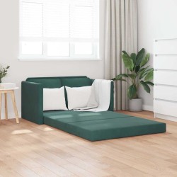Canapé-lit 2 en 1 vert foncé 122x204x55 cm velours 627341627341