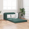 Canapé-lit 2 en 1 vert foncé 122x204x55 cm velours 627341627341