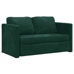 Canapé-lit 2 en 1 vert foncé 122x204x55 cm velours 627341627341