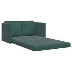 Canapé-lit 2 en 1 vert foncé 122x204x55 cm velours 627341627341
