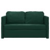Canapé-lit 2 en 1 vert foncé 122x204x55 cm velours 627341627341
