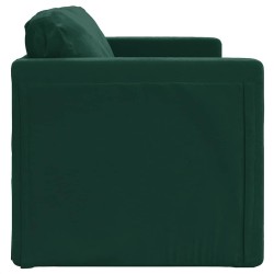 Canapé-lit 2 en 1 vert foncé 122x204x55 cm velours 627341627341