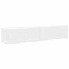Meubles TV muraux avec lumières LED 2 pcs blanc 80x35x31 cm 627342627342