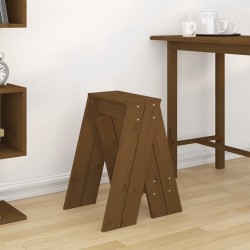 Tabourets lot de 2 marron miel 40x40x60 cm bois massif de pin 627343627343