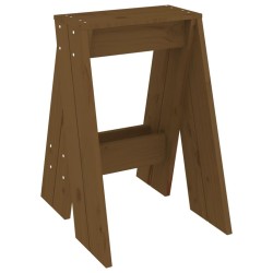 Tabourets lot de 2 marron miel 40x40x60 cm bois massif de pin 627343627343