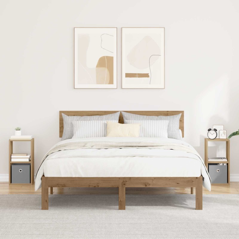 Table de chevet 2 pc Chêne artisanal 25,5 x 22 x 49,5 cm 627345627345