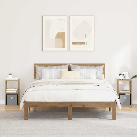 Table de chevet 2 pc Chêne artisanal 25,5 x 22 x 49,5 cm 627345627345