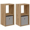 Table de chevet 2 pc Chêne artisanal 25,5 x 22 x 49,5 cm 627345627345