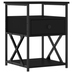 Tables de chevet 2 pcs noir 40x42x55 cm bois d’ingénierie 627348627348