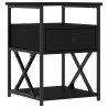 Tables de chevet 2 pcs noir 40x42x55 cm bois d’ingénierie 627348627348