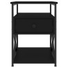 Tables de chevet 2 pcs noir 40x42x55 cm bois d’ingénierie 627348627348