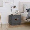 Table de chevet Gris 40x34x35 cm Bois de pin solide 627349627349