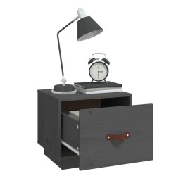 Table de chevet Gris 40x34x35 cm Bois de pin solide 627349627349