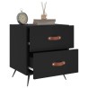 Tables de chevet 2 pcs noir 40x35x47,5 cm bois d’ingénierie 627350627350