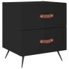 Tables de chevet 2 pcs noir 40x35x47,5 cm bois d’ingénierie 627350627350