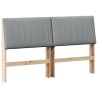 Tête de lit capitonnée Gris clair 150 cm Pin massif 627351627351