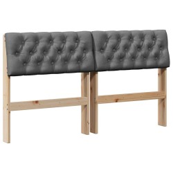 Tête de lit capitonnée Gris foncé 150 cm Pin massif 627352627352