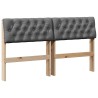 Tête de lit capitonnée Gris foncé 150 cm Pin massif 627352627352
