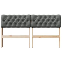 Tête de lit capitonnée Gris foncé 150 cm Pin massif 627352627352