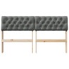 Tête de lit capitonnée Gris foncé 150 cm Pin massif 627352627352