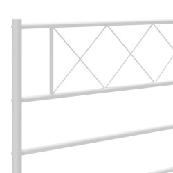  Tête de lit métal blanc 90 cm 